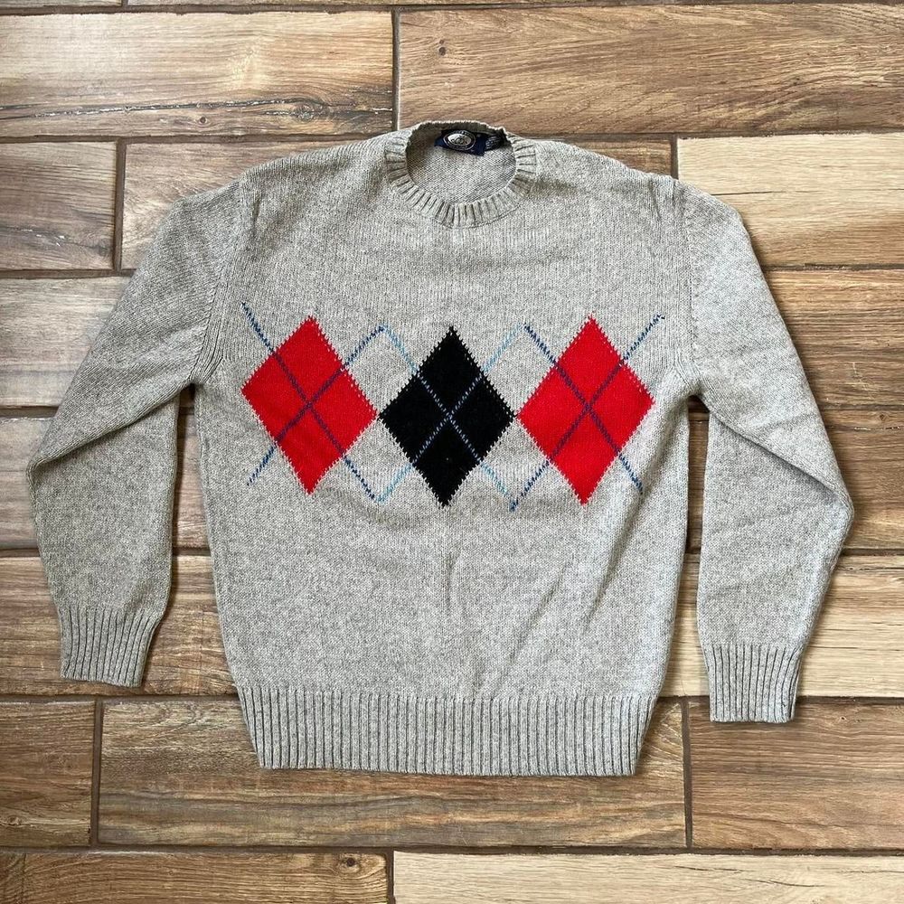 vintage 1980s argyle sweater 7ced